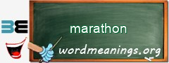 WordMeaning blackboard for marathon